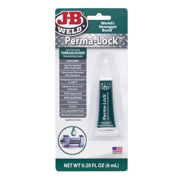 JB Weld Perma-Lock Threadlocker Low Viscosity Green L/S 6ml JB29006