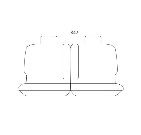 Manta Neoprene w/ Black Stitch Middle Seat Covers NISSAN PATROL GU ST TI 3/2000-9/2004
