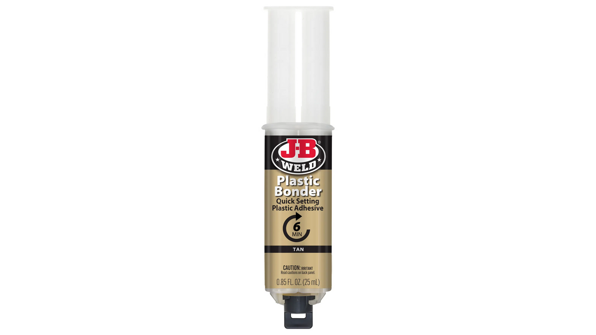 JB Weld Plastic Bonder Syringe Quick Setting Adhesive 25ml JB50133