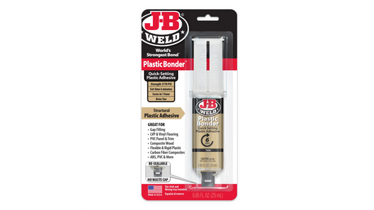 JB Weld Plastic Bonder Syringe Quick Setting Adhesive 25ml JB50133