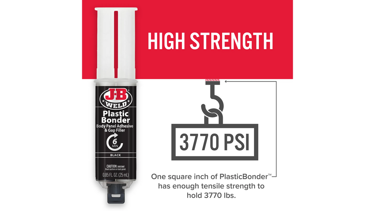 JB Weld Plastic Bonder Black Body Panel Adhesive and Gap Filler 25ml  JB50139