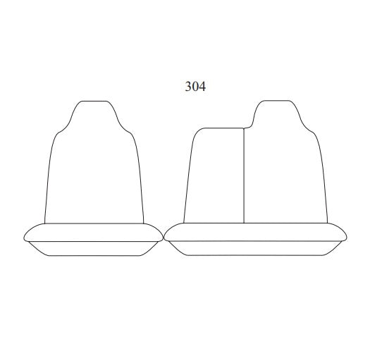 Trade Canvas Grey Front Seat Covers For TOYOTA HIACE LWB SLWB VAN BUCKET & 3/4 BENCH 3/2005-2014