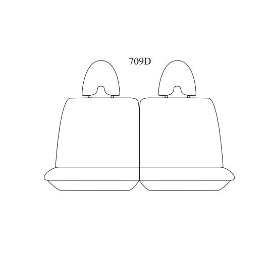 Trade Canvas Grey Rear Seat Covers NISSAN PATROL Y61 GU ST-S ST-L Ti 7 SEAT 10/2004-10/2017