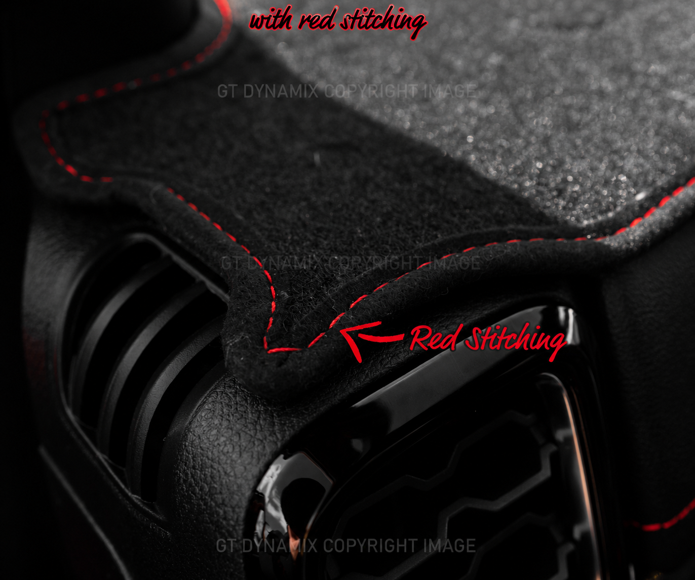 Shevron Dash Mat w/ Red Stitching FORD Everest Ambiente, Trend, Sport, Platinum & Tremor 6/2022-2026 DMR1652