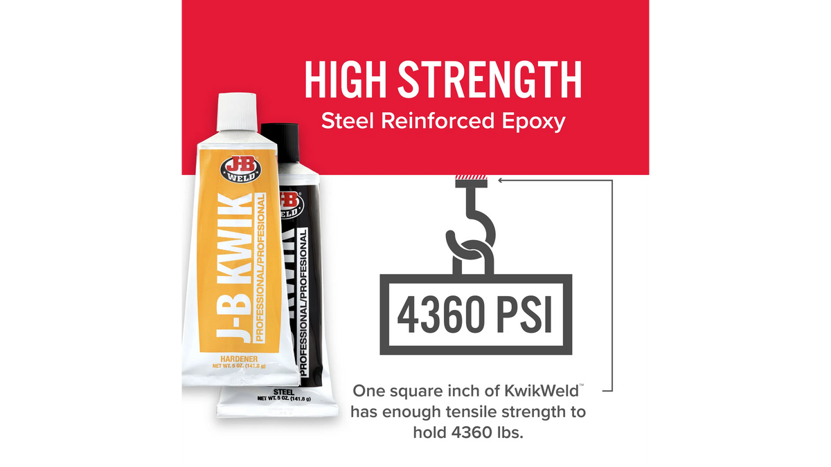 JB Weld KwikWeld Professional Quick Setting Steel Reinforced Epoxy 283.6g JB8271