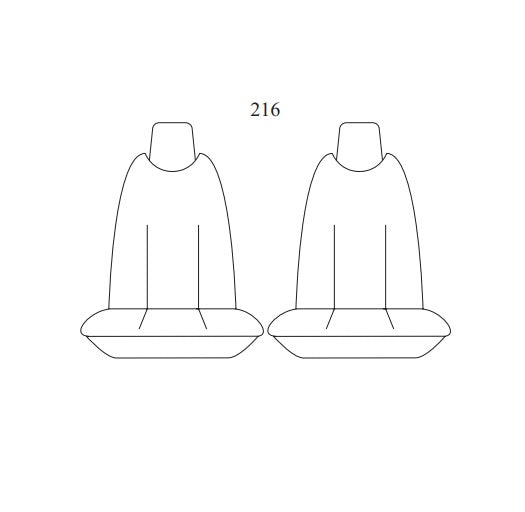 Trade Canvas Black Front Seat Covers BYD SHARK 6 ALL BADGES DUAL CAB UTE 7/2024-2026