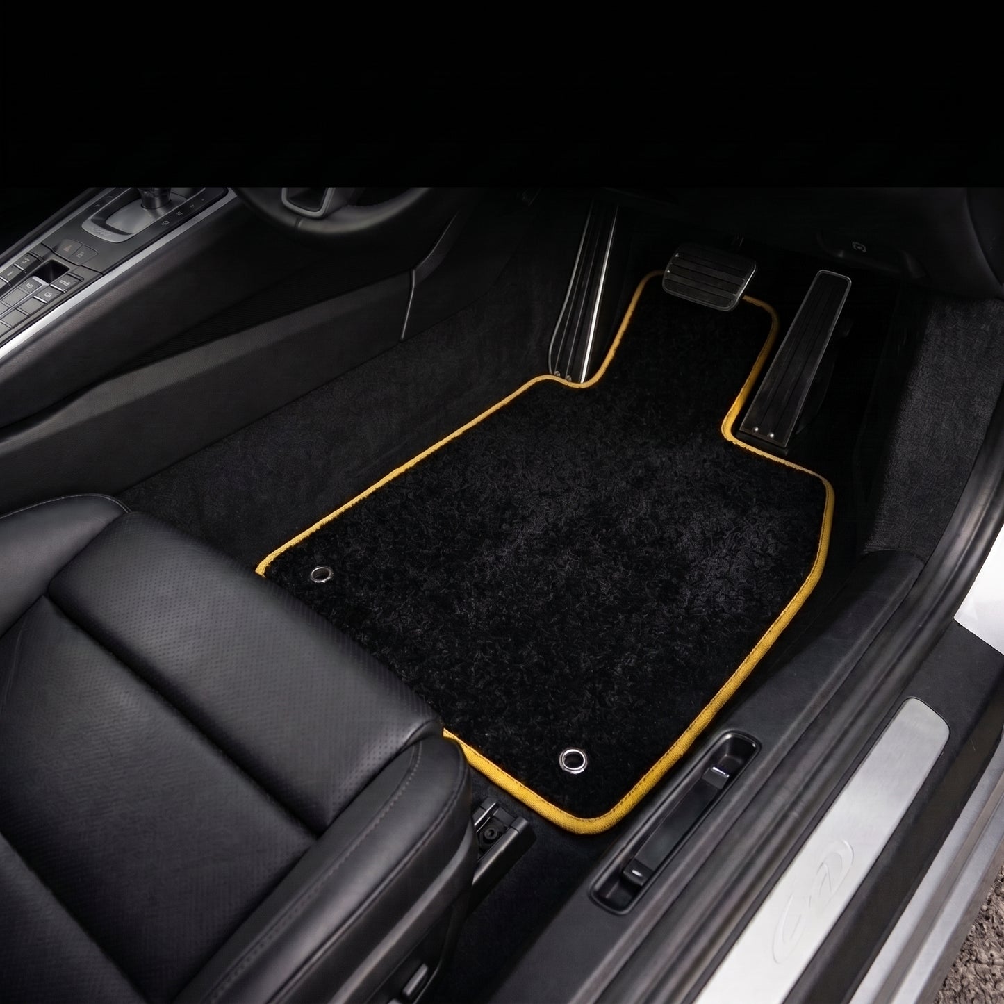 Custom Made Carpet Floor Mats for Toyota Hilux 2015–2025 | Black Carpet with 9 Binding Colour Options