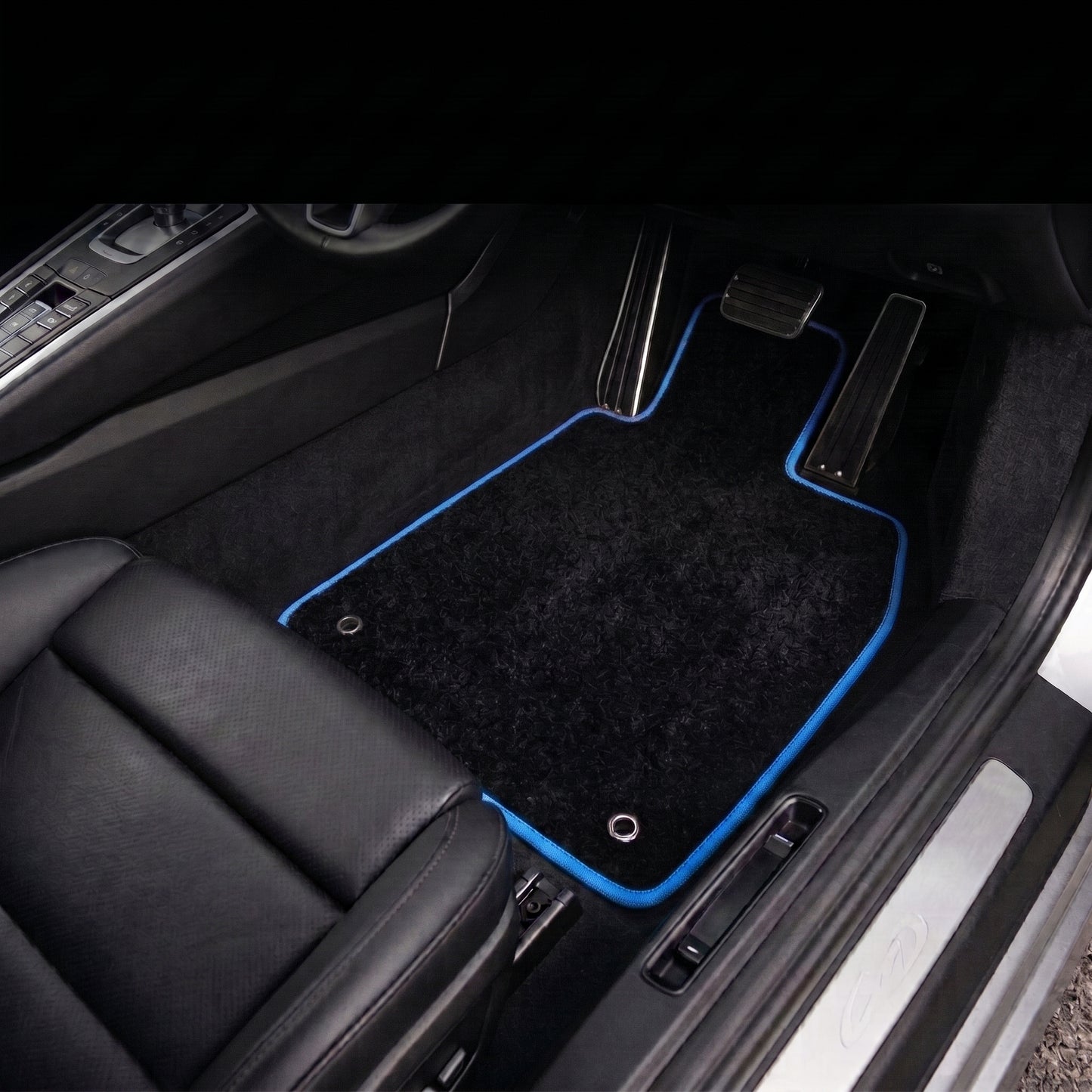Custom Made Carpet Floor Mats for Toyota Hilux 2015–2025 | Black Carpet with 9 Binding Colour Options