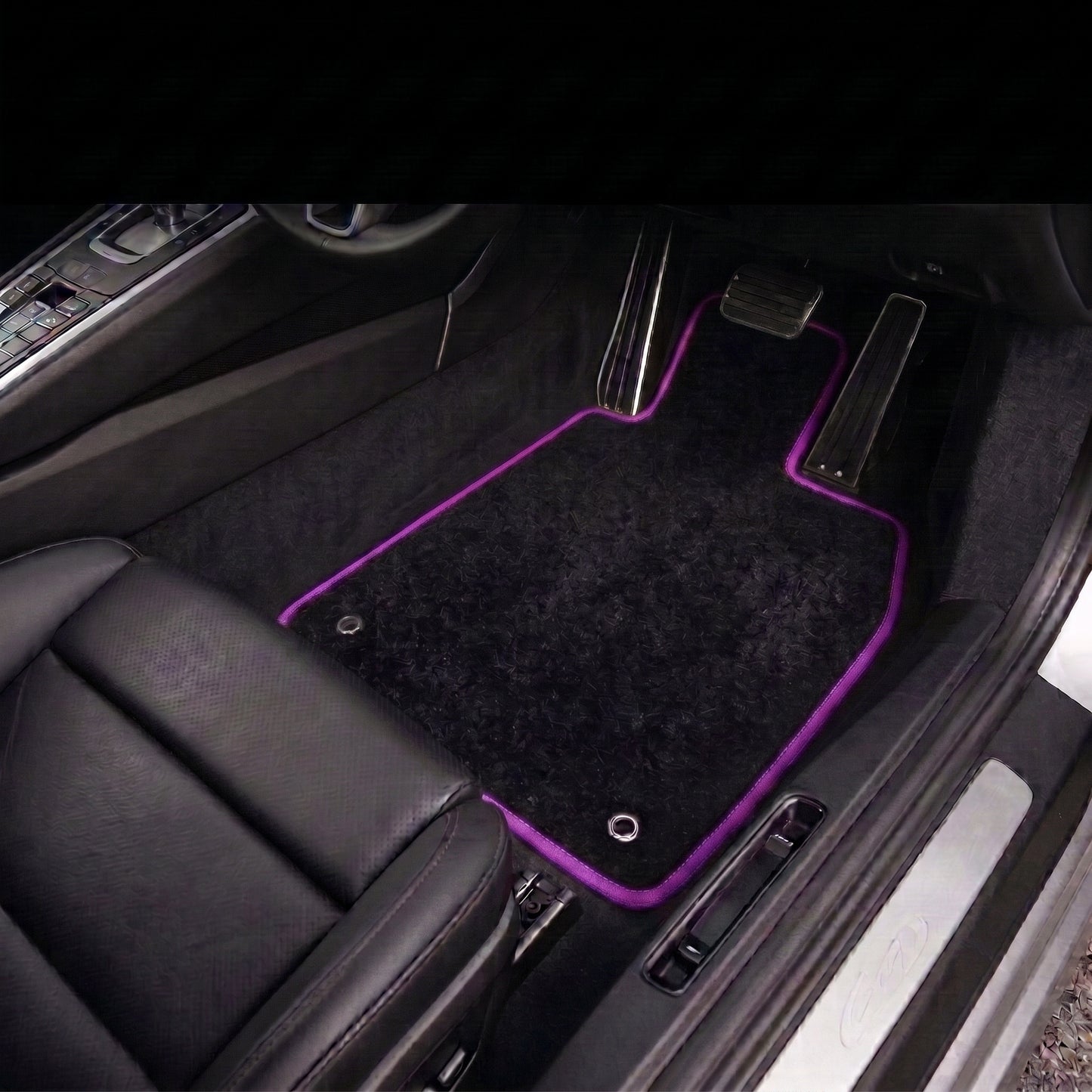 Custom Made Carpet Floor Mats for Toyota Hilux 2015–2025 | Black Carpet with 9 Binding Colour Options