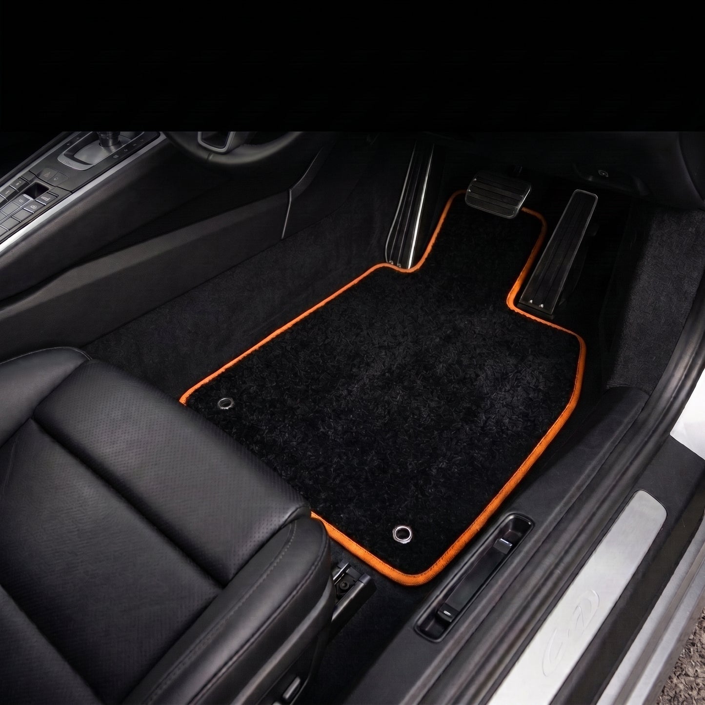 Custom Made Carpet Floor Mats for Toyota Hilux 2015–2025 | Black Carpet with 9 Binding Colour Options
