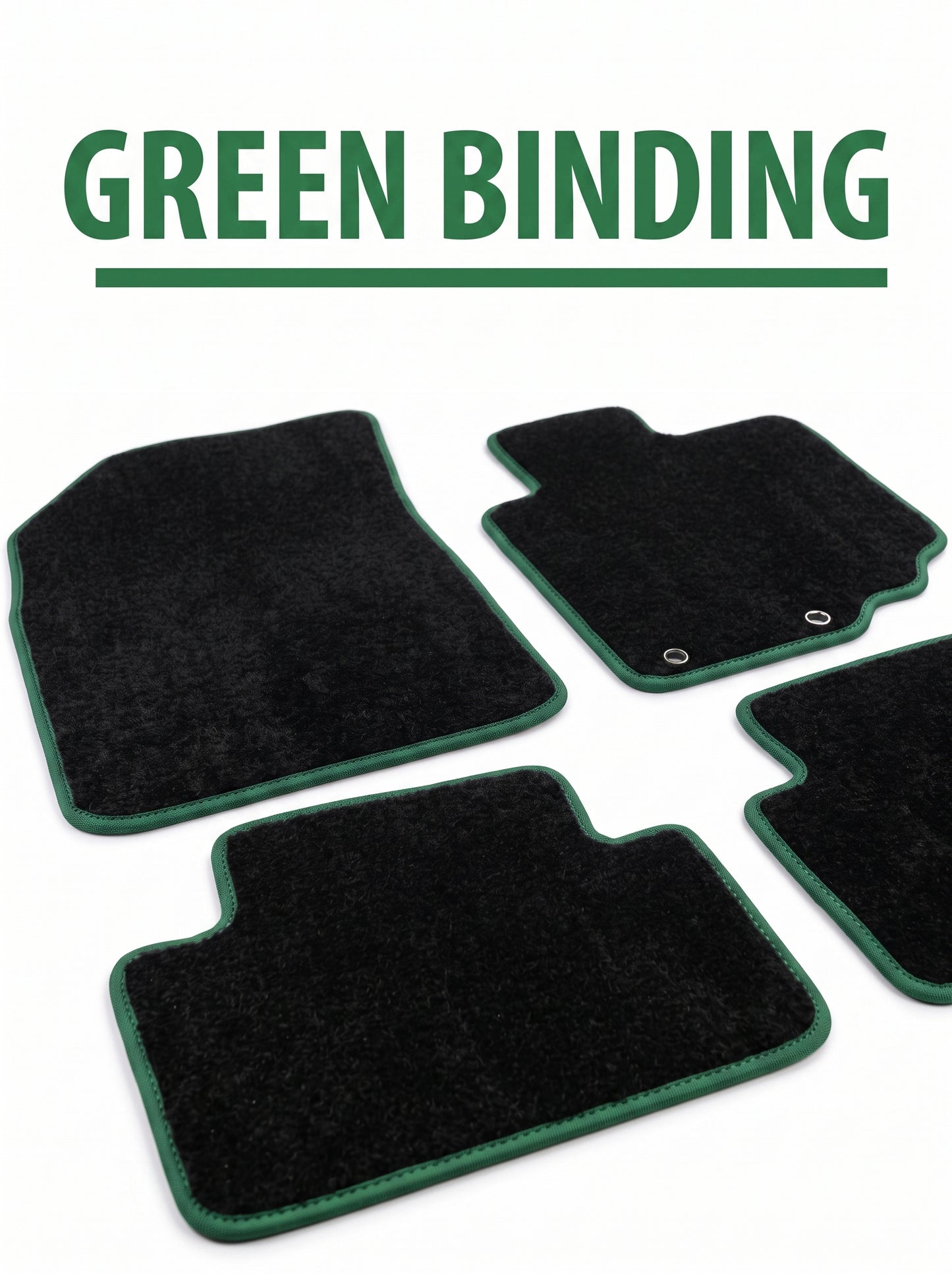 Custom Made Carpet Floor Mats for Toyota Hilux 2015–2025 | Black Carpet with 9 Binding Colour Options