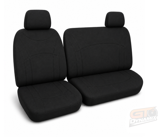Manta Neoprene w/ Black Stitch Front Seat Covers FORD TRANSIT CUSTOM VO VN COMMERCIAL SINGLE CAB VAN 3/2013-9/2023