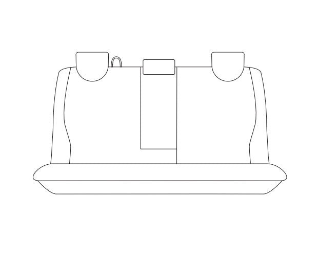 Manta Neoprene w/ Black Stitch Rear Seat Covers For SUBARU OUTBACK BT ALL BADGES WAGON 12/2020-2026