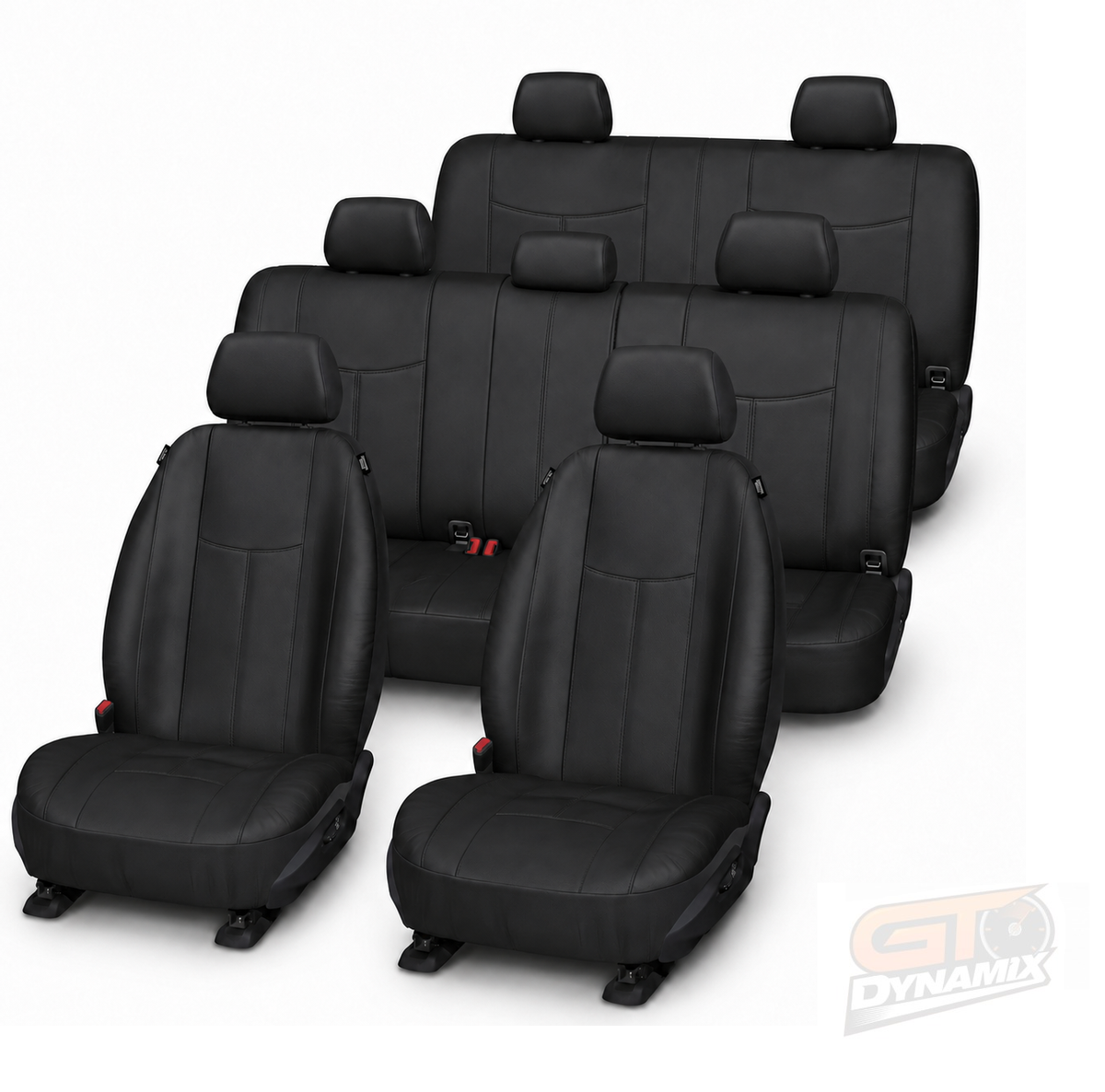 Leather Look 3 Rows Seat Covers For TOYOTA KLUGER AXUH78R GSU70R GSU75R TXUA70R ALL BADGES 3/2021-2026