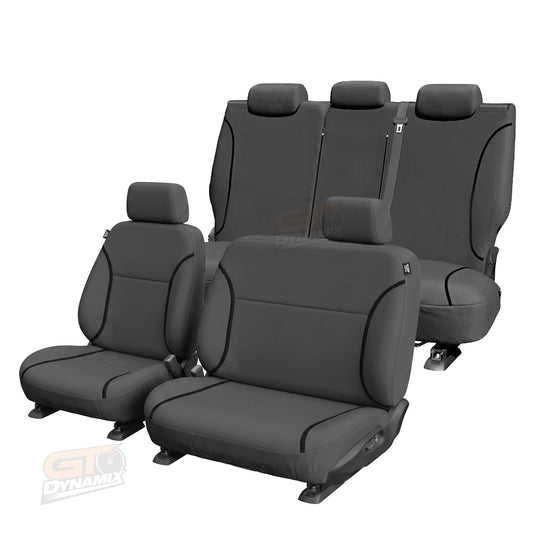 Trade Canvas Grey 2 Rows Seat Covers For TOYOTA HILUX WORKMATE DUAL CAB 5/2005-9/2015