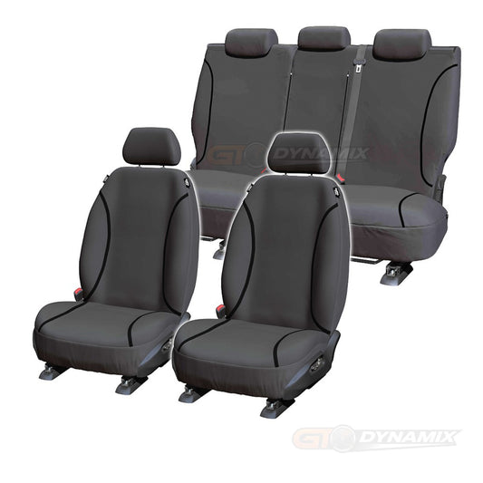 Trade Canvas Grey 2 Rows Seat Covers NISSAN PATROL Y61 GU ST 7 SEAT 10/2004-10/2017