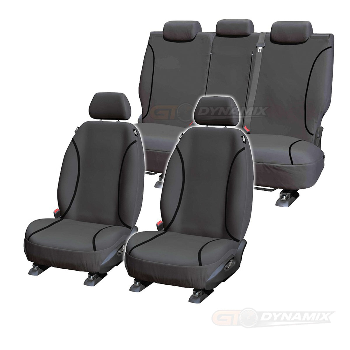 Trade Canvas Grey 2 Rows Seat Covers ISUZU DMAX TF 4X2 SX DUAL CAB 2014-6/2020