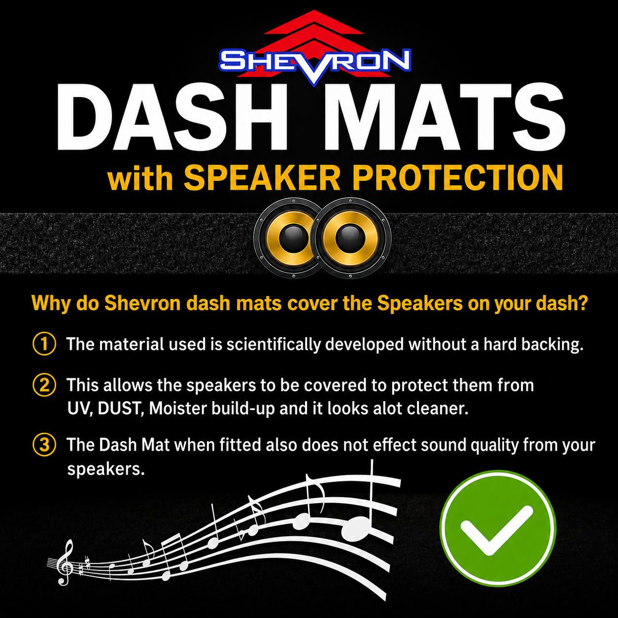 Shevron Dash Mat KIA Niro SG2 HEV w/ HUD 1/2022-2026 DM1665