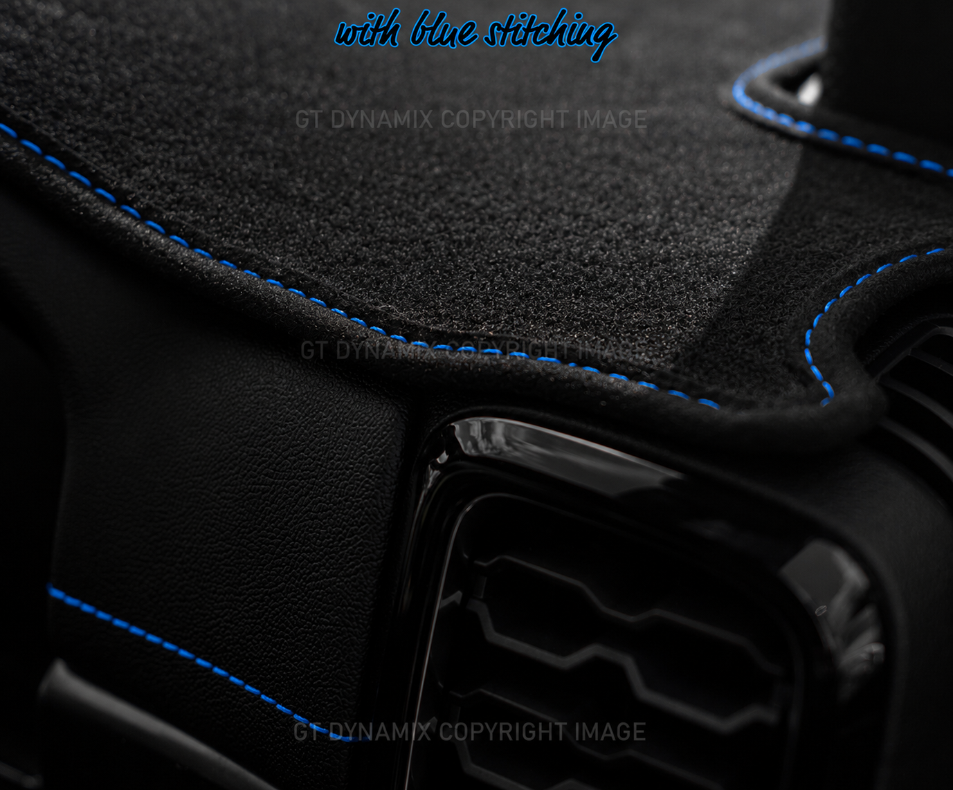 Shevron Dash Mat w/ Blue Stitching FORD Everest UA Trend - Titanium Facelift 9/2018-5/2022 DMB1535
