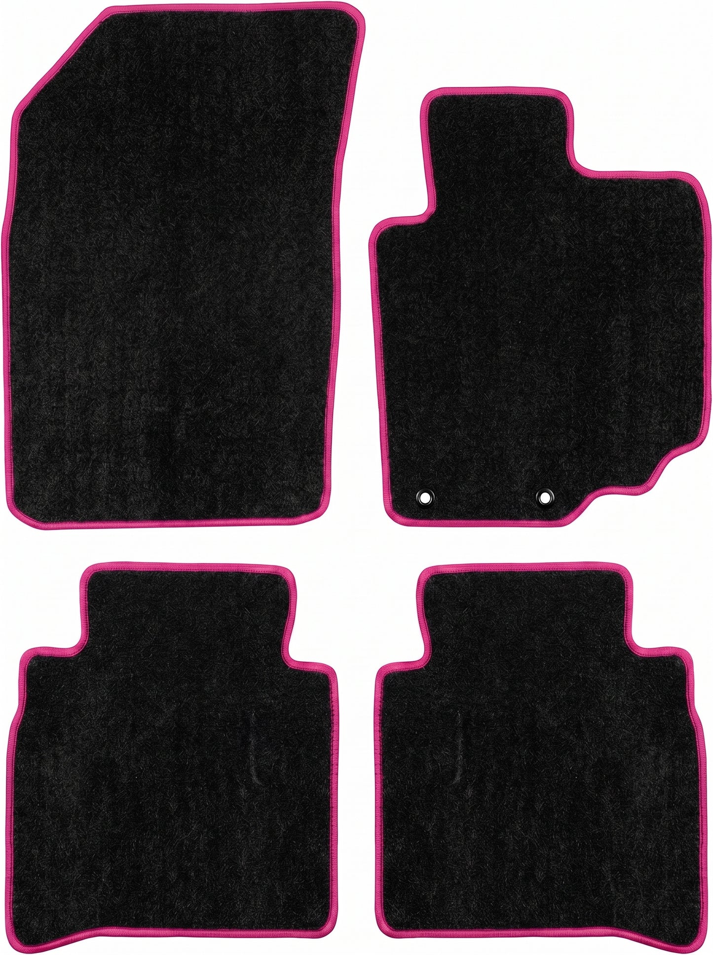 Custom Made Carpet Floor Mats for Toyota Hilux 2015–2025 | Black Carpet with 9 Binding Colour Options