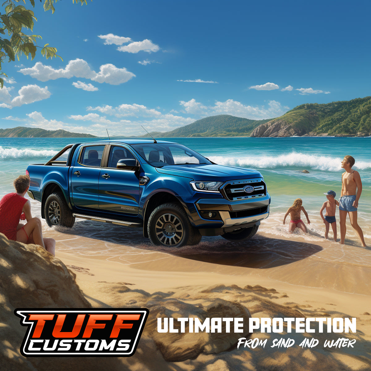 TUFF CUSTOMS FRONT Neoprene Seat Covers MITSUBISHI TRITON MV NEW GEN GLX GLX+  GLS  GSR JAN 2024-2026 DOUBLE CAB