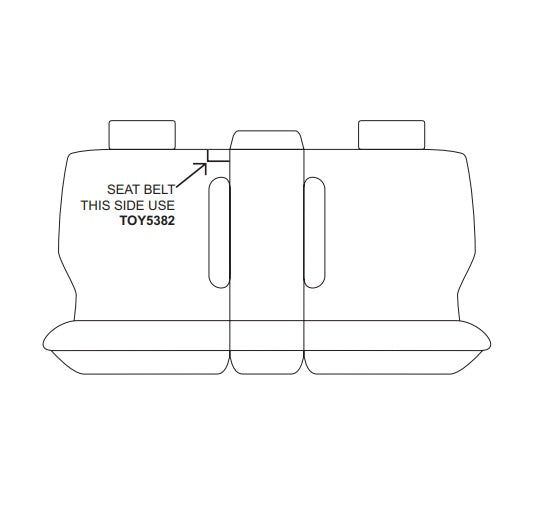 Manta Neoprene w/ Black Stitch Middle Seat Covers For TOYOTA KLUGER GSU40R GSU45R ALL BADGES 7 SEAT 8/2007-2/2014