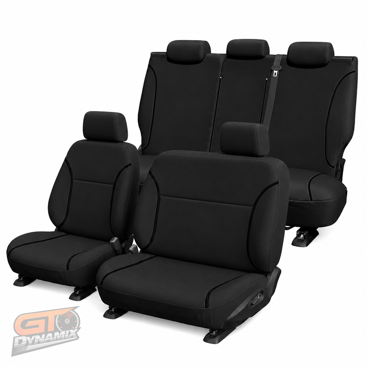 Trade Canvas Black 2 Rows Seat Covers For TOYOTA HILUX WORKMATE DUAL CAB 5/2005-9/2015