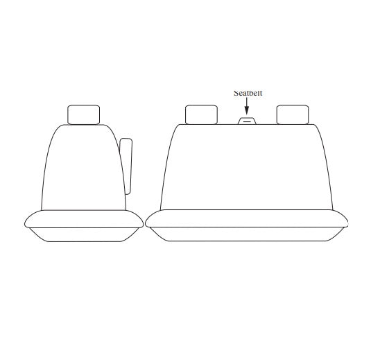 Manta Neoprene Front Seat Covers MITSUBISHI EXPRESS SN GLX VAN EXCLUDES GLX+ 3/2020-5/2022