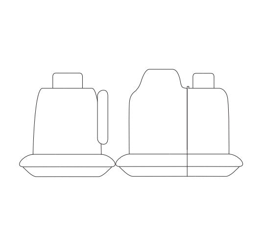 Manta Neoprene Front Seat Covers RENAULT TRAFIC X82 SWB & LWB VAN PASSENGER SEAT HAS SPLIT IN BACK REST AND BASE 4/2015-2026