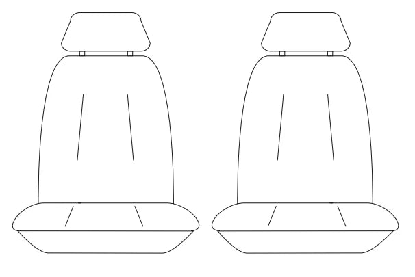 TUFF CUSTOMS FRONT Neoprene Seat Covers MITSUBISHI TRITON MV NEW GEN GLX GLX+  GLS  GSR JAN 2024-2026 DOUBLE CAB