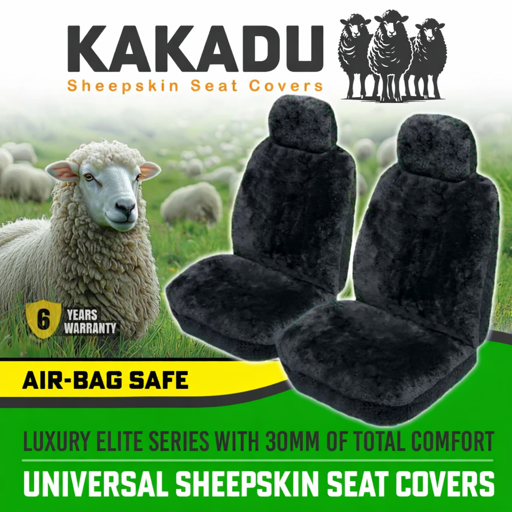 KAKADU Luxury Elite Universal Sheepskin Seat Covers MERCEDES B180 W245 4DR HATCH 5/2006-3/2012 5 Colours Available