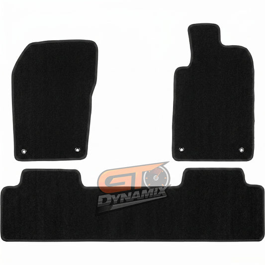 Custom Carpet Floor Mats 3pcs JEEP GRAND CHEROKEE WK TWO EYELETS ON DRIVER AND PASSENGER MAT 2014-2020 w/ 9 Binding Colour