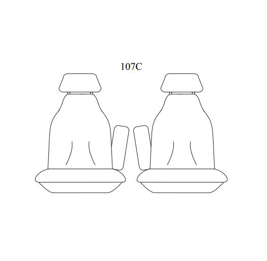 Trade Canvas Black Front Seat Covers LDV G10 7 SEAT VAN 3/2015-6/2023