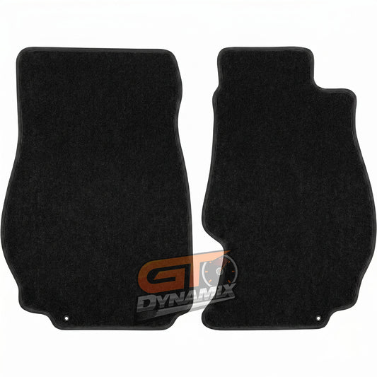 Custom Carpet Floor Mats Black 2pc For NISSAN 350Z Z33 10/2002-4/2009 w/ 9 Binding Colour