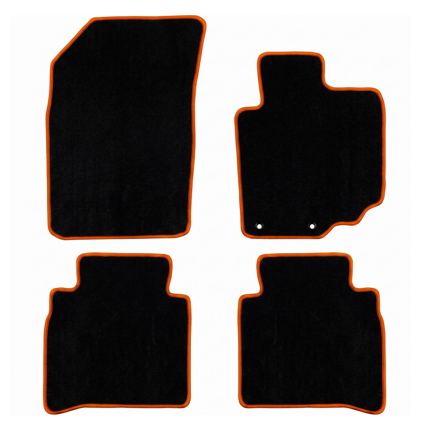Custom Made Carpet Floor Mats for Toyota Hilux 2015–2025 | Black Carpet with 9 Binding Colour Options