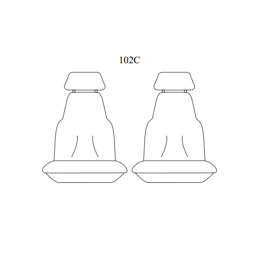 Trade Canvas Grey Front Seat Covers HOLDEN COLORADO RG LTZ DUAL CAB 6/2012-8/2014