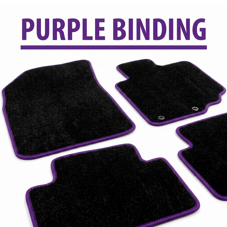 Custom Carpet Floor Mats 2pcs MITSUBISHI LANCER Manual CJ 9/2007-2017 w/ 9 Binding Colour
