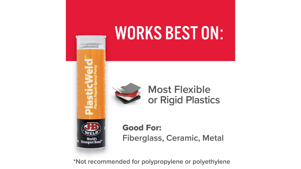 JB Weld PlastiWeld Plastic Repair Epoxy Putty 57g JB8237