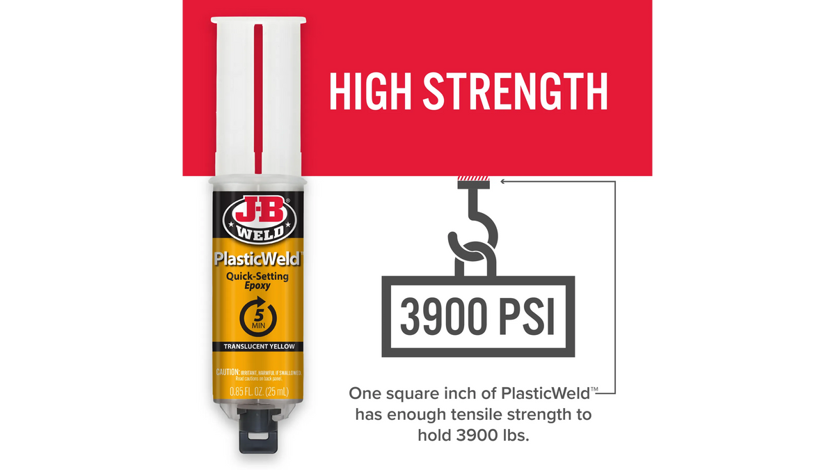 JB Weld PlasticWeld 5 Minute Quick Setting Epoxy 25ml JB50132