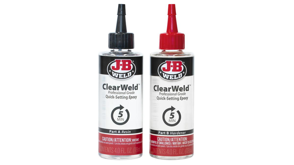 JB Weld ClearWeld Professional Grade Quick Setting Epoxy 2 x 118ml JB50240H