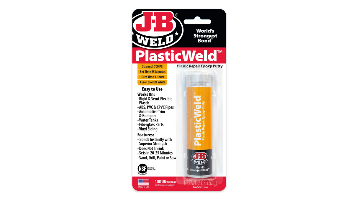 JB Weld PlastiWeld Plastic Repair Epoxy Putty 57g JB8237