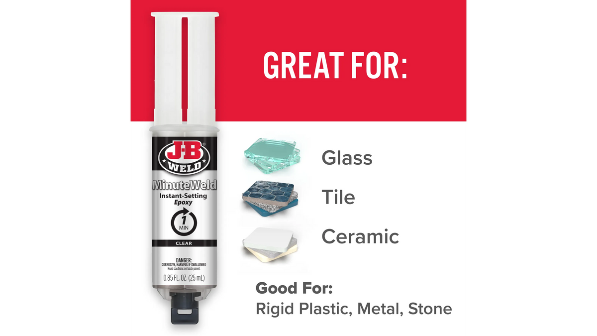 JB Weld MinuteWeld Syringe Instant Setting Epoxy 25ml JB50101