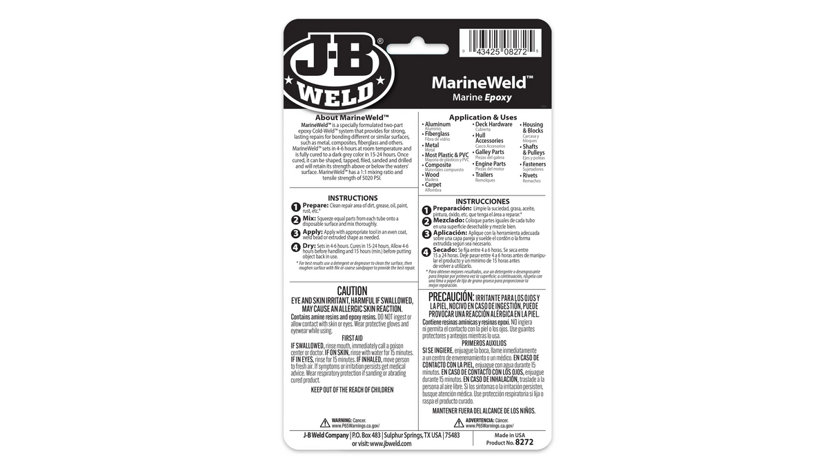 JB Weld MarineWeld Marine Epoxy Twin Tube 57g JB8272