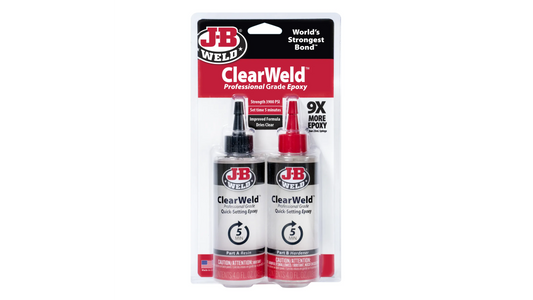 JB Weld ClearWeld Professional Grade Quick Setting Epoxy 2 x 118ml JB50240H