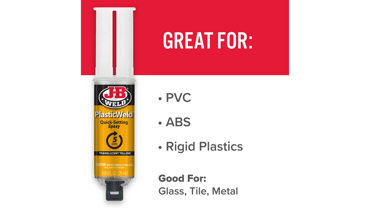 JB Weld PlasticWeld 5 Minute Quick Setting Epoxy 25ml JB50132
