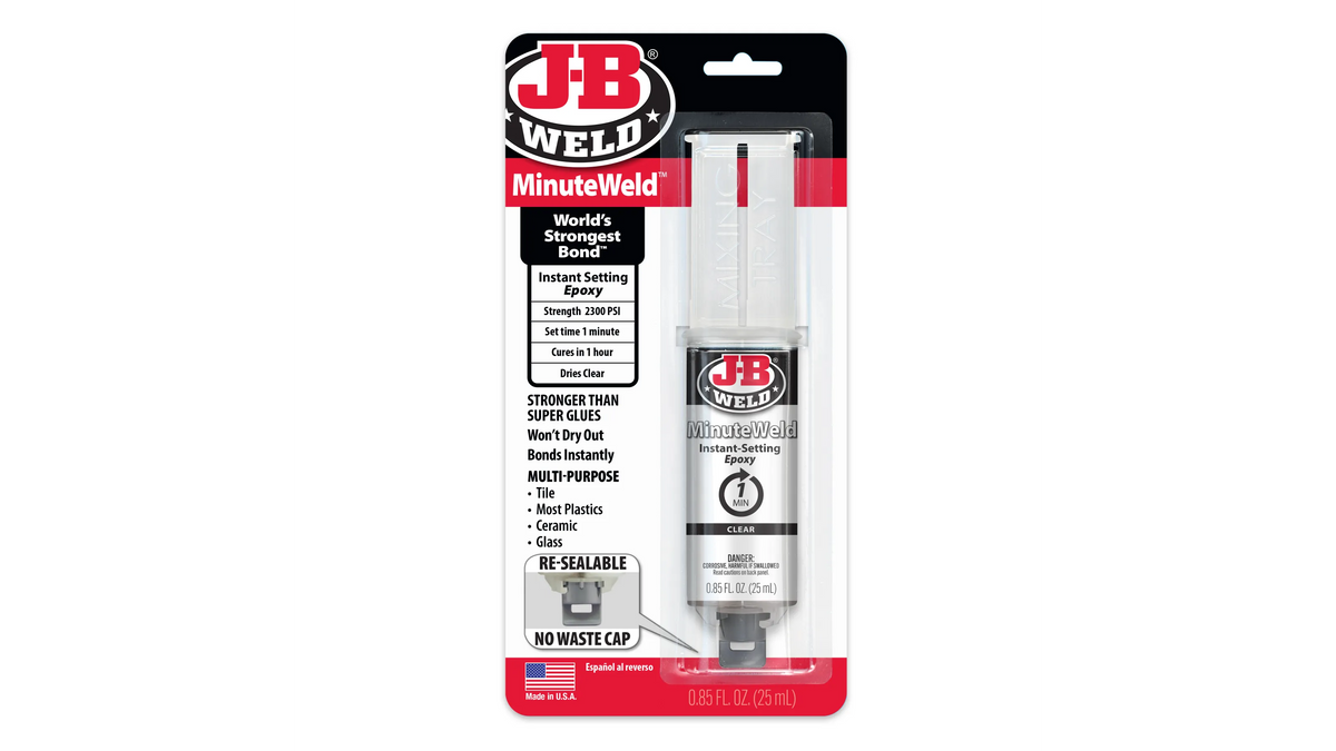 JB Weld MinuteWeld Syringe Instant Setting Epoxy 25ml JB50101