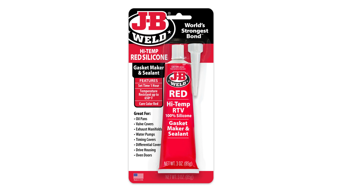 JB Weld Hi Temp Red Silicone Gasket Maker and Sealant 85g JB31314