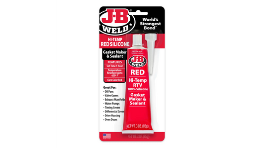 JB Weld Hi Temp Red Silicone Gasket Maker and Sealant 85g JB31314