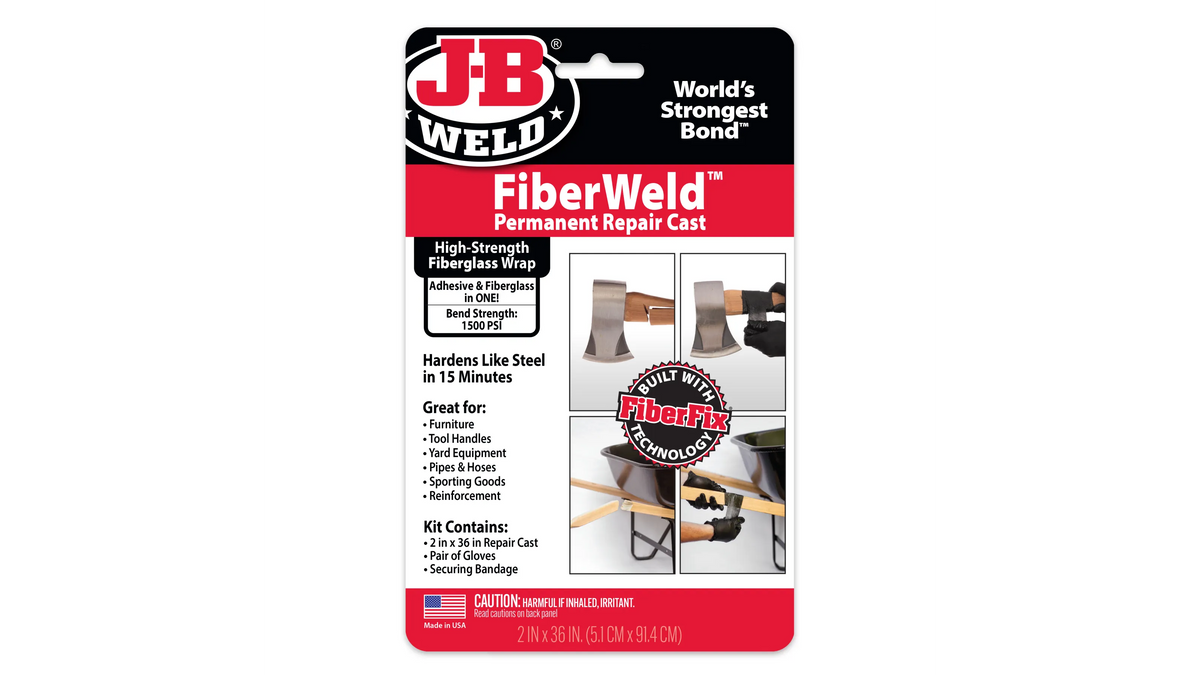JB Weld FiberWeld Permanent Repair Cast 5cm x 91cm Fiberglass Wrap JB38236