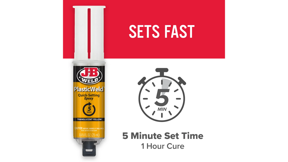 JB Weld PlasticWeld 5 Minute Quick Setting Epoxy 25ml JB50132